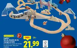 Lidl Lupilu set de chemin de fer voyage en bois offre