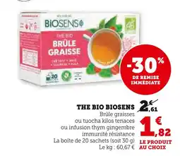 Super U Biosens thé bio offre