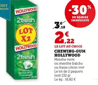 Super U Hollywood chewing-gum offre