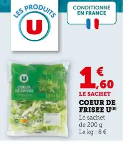 Super U U coeur de frisée offre
