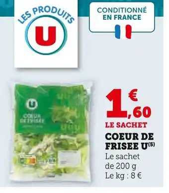 Super U U coeur de frisée offre