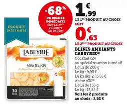 Super U Labeyrie blinis ambiants offre