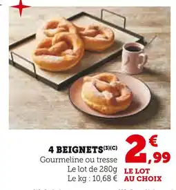 Super U 4 beignets gourmeline offre