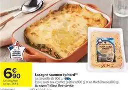 Carrefour Market Lasagne saumon epinard offre