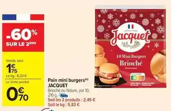 Jacquet - pain mini burgers