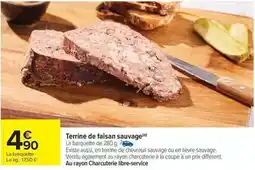 Carrefour Market Terrine de faisan sauvage offre