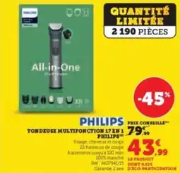 Super U Tondeuse multifonction 17 en 1 philips offre