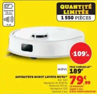 Super U Aspirateur robot laveur mova offre