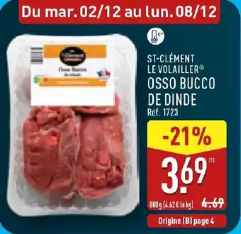 ALDI St-clément le volailler osso bucco de dinde offre