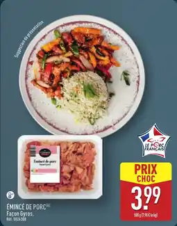 ALDI Émincé de porc offre