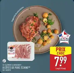 ALDI St-clément le boucher 8 côtes de porc échine offre