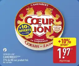 ALDI Cœur de lion camembert offre