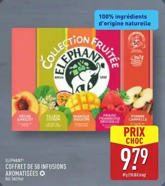 ALDI Elephant coffret de 50 infusions aromatisées offre