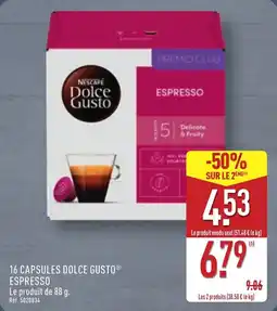 ALDI 16 capsules dolce gusto espresso offre