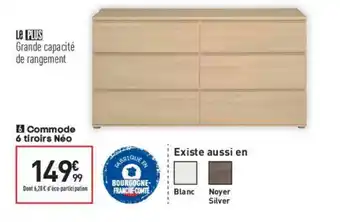 Commode 6 tiroirs néo