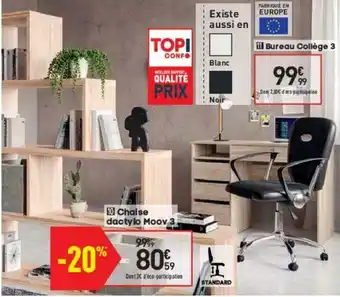Conforama Chaise dactylo moov 3 offre
