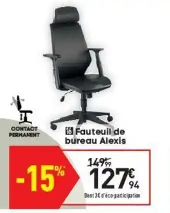 Conforama Fauteuil de bureau alexis offre
