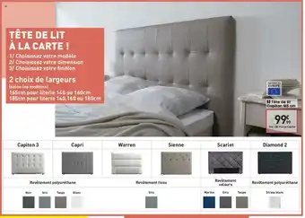 Conforama Tête de lit capiton 165 cm offre
