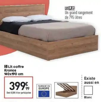 Conforama Lit coffre kronos offre