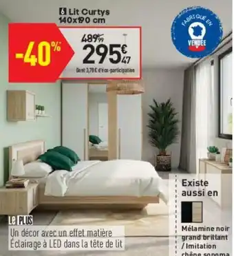 Conforama Lit curtys offre
