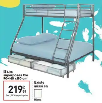Conforama Lits superposés olé offre