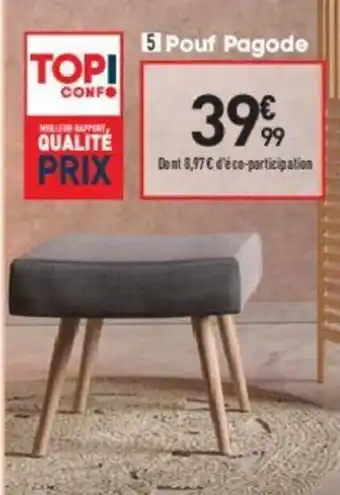 Conforama Pouf pagode offre