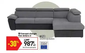 Conforama Canapé d'angle fixe antero 2 offre
