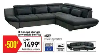 Conforama Canapé d'angle convertible eternity offre