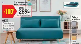 Conforama Banquette-lit niels 2 places offre