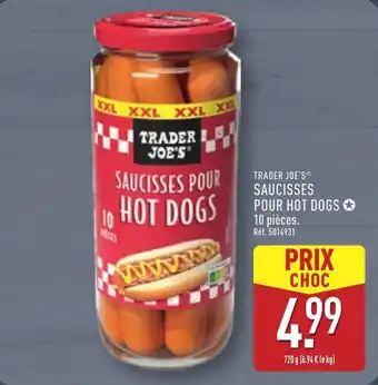 ALDI Trader joe's saucisses pour hot dogs offre