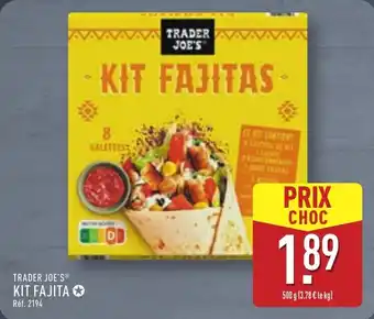 ALDI Trader joe's kit fajita offre