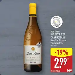 ALDI Jean giner igp pays d'oc chardonnay offre