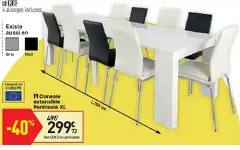 Conforama Console extensible Peninsule XL offre