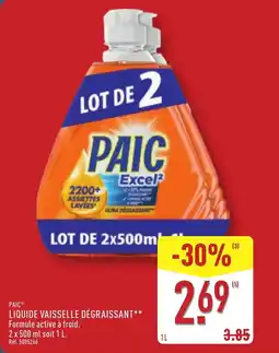 ALDI Paic liquide vaisselle dégraissant offre