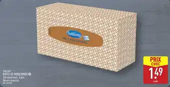 ALDI Sublimo boîte de mouchoirs offre
