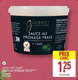 ALDI Gourmet finest cuisine sauce au fromage frais offre