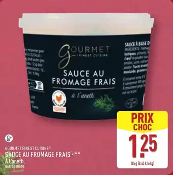 ALDI Gourmet finest cuisine sauce au fromage frais offre