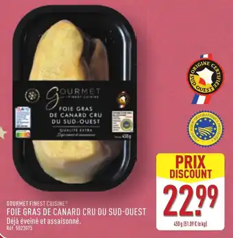 ALDI Gourmet finest cuisine foie gras de canard cru du sud-ouest offre