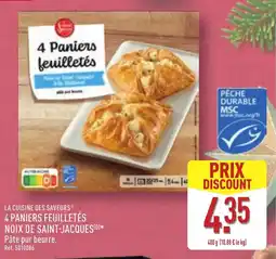 ALDI La cuisine des saveurs 4 paniers feuilletés noix de saint-jacques offre