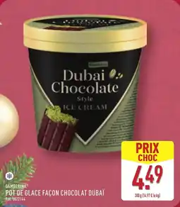 ALDI Gamberina pot de glace façon chocolat dubaï offre