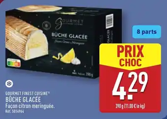 ALDI Gourmet finest cuisine bûche glacée offre