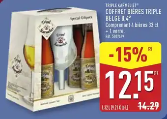 ALDI Triple karmeliet coffret bières triple belge 8,4° offre