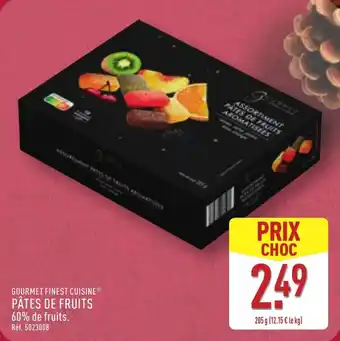 ALDI Gourmet finest cuisine pâtes de fruits offre