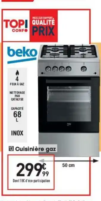 Conforama Cuisinière gaz offre