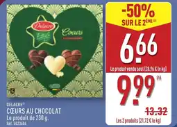 ALDI Delacre cœurs au chocolat offre