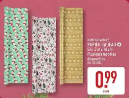 ALDI Home creation papier cadeau offre