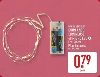 ALDI Home creation guirlande lumineuse 40 micro led offre