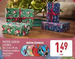 ALDI Papier cadeau licence offre