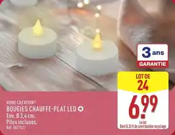 ALDI Home creation bougies chauffe-plat led offre