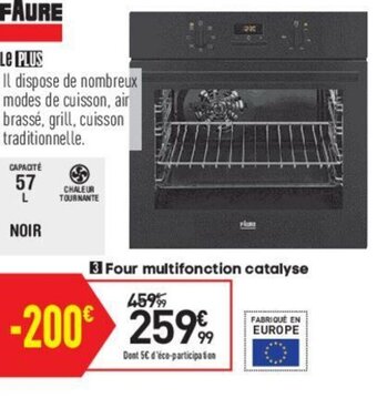 Conforama Four multifonction catalyse offre